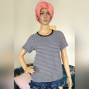 Classic Black & Light Grey Striped T-Shirt